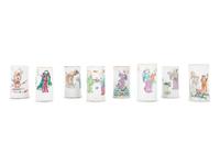 A Group of Eight Chinese Export Porcelain Cylindrical Cups