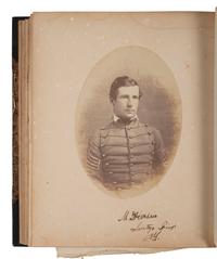[MILITARIA - CIVIL WAR]. West Point album featuring 34 portraits of faculty, staff, and cadets, many of whom would serve in the Civil War, 1859.