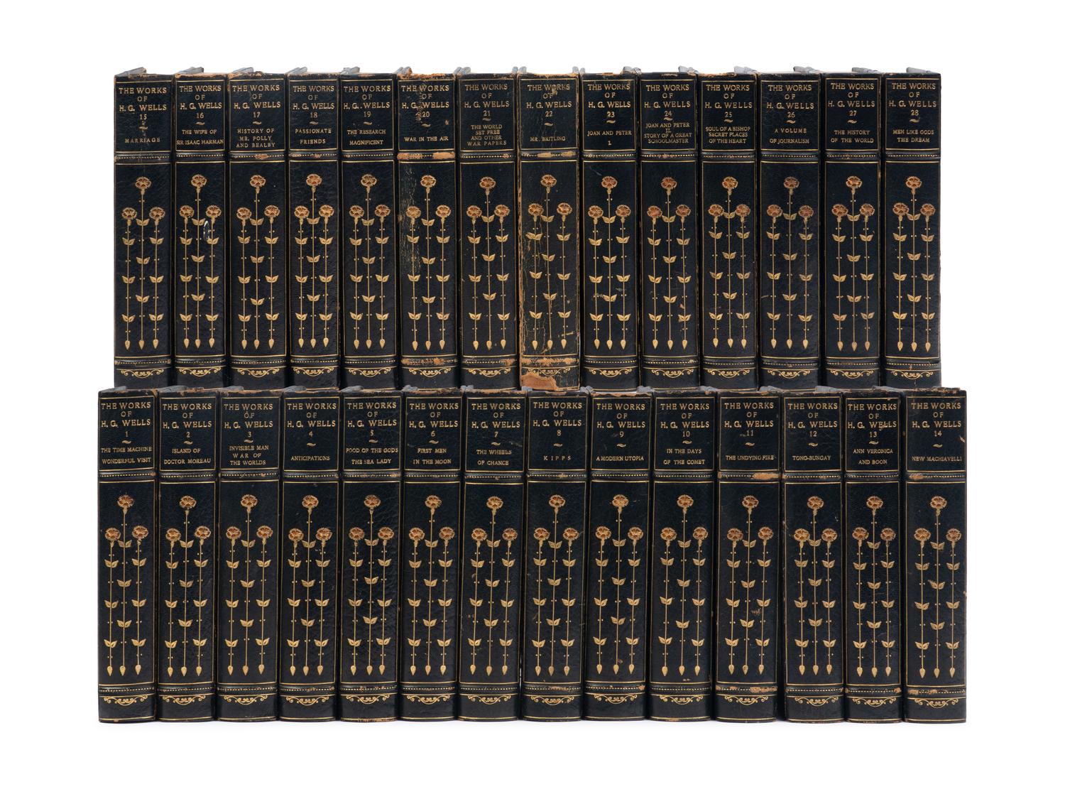 WELLS, H.G. (1866-1946). The Works . New York: Charles Scribner’s Sons, 1924-1927.