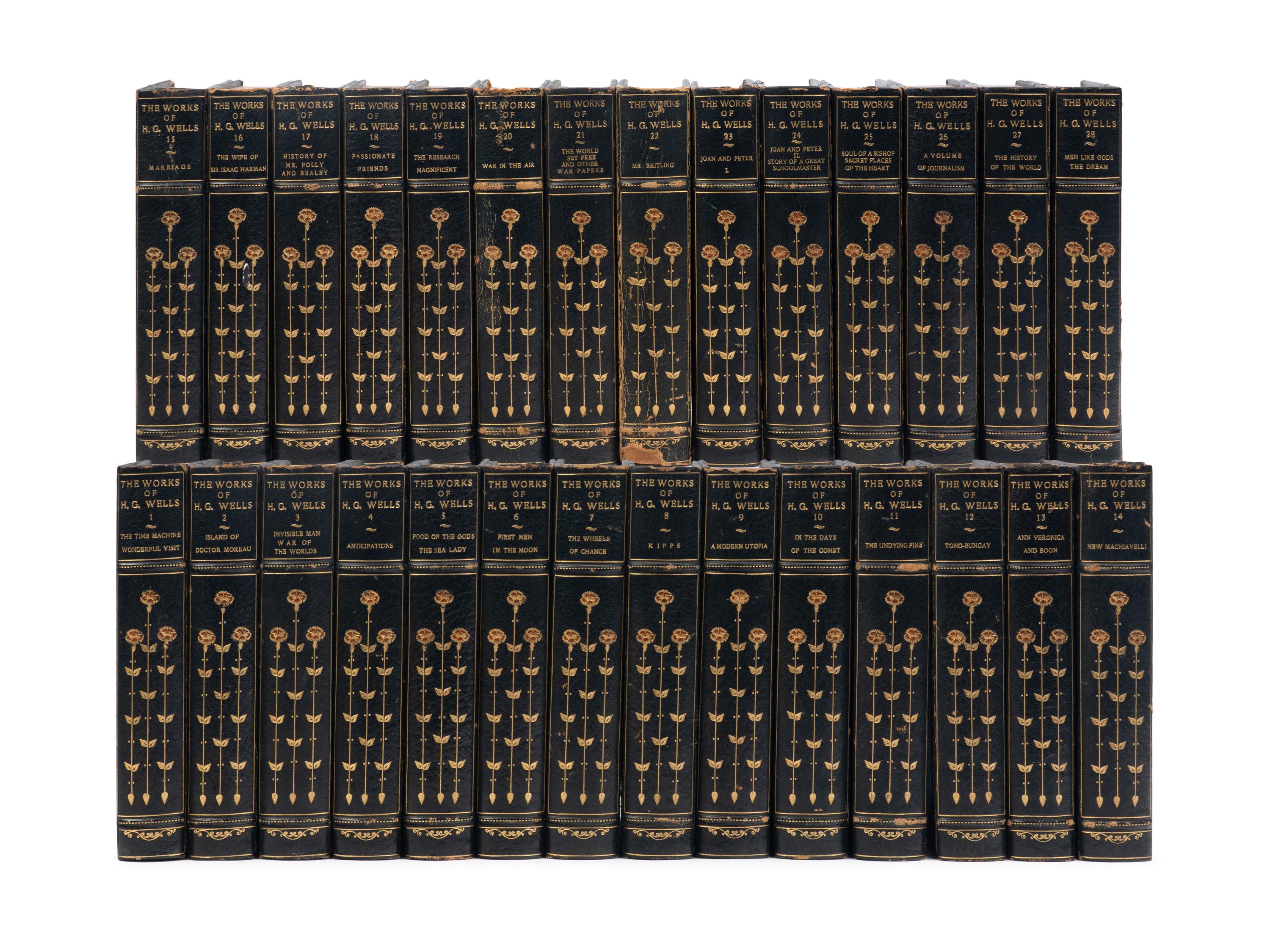 WELLS, H.G. (1866-1946). The Works . New York: Charles Scribner’s Sons, 1924-1927.