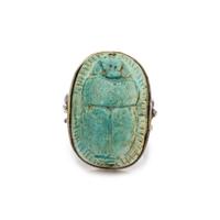 SILVER AND ANCIENT SCARAB RING