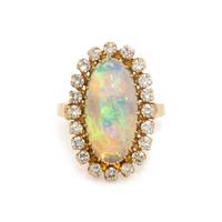 OPAL AND DIAMOND RING