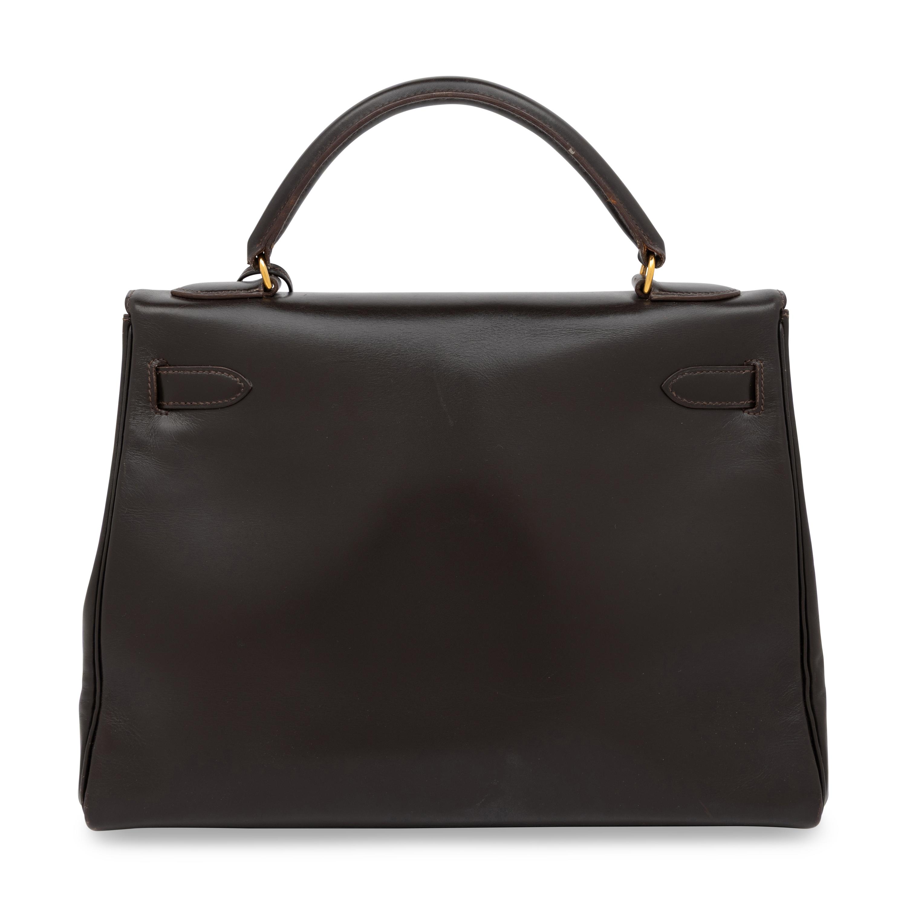 Hermès, Kelly 32 in Ebene Box Leather