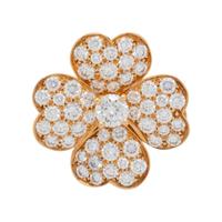 VAN CLEEF AND ARPELS, YELLOW GOLD AND DIAMOND 'COSMOS' PENDANT/BROOCH NECKLACE