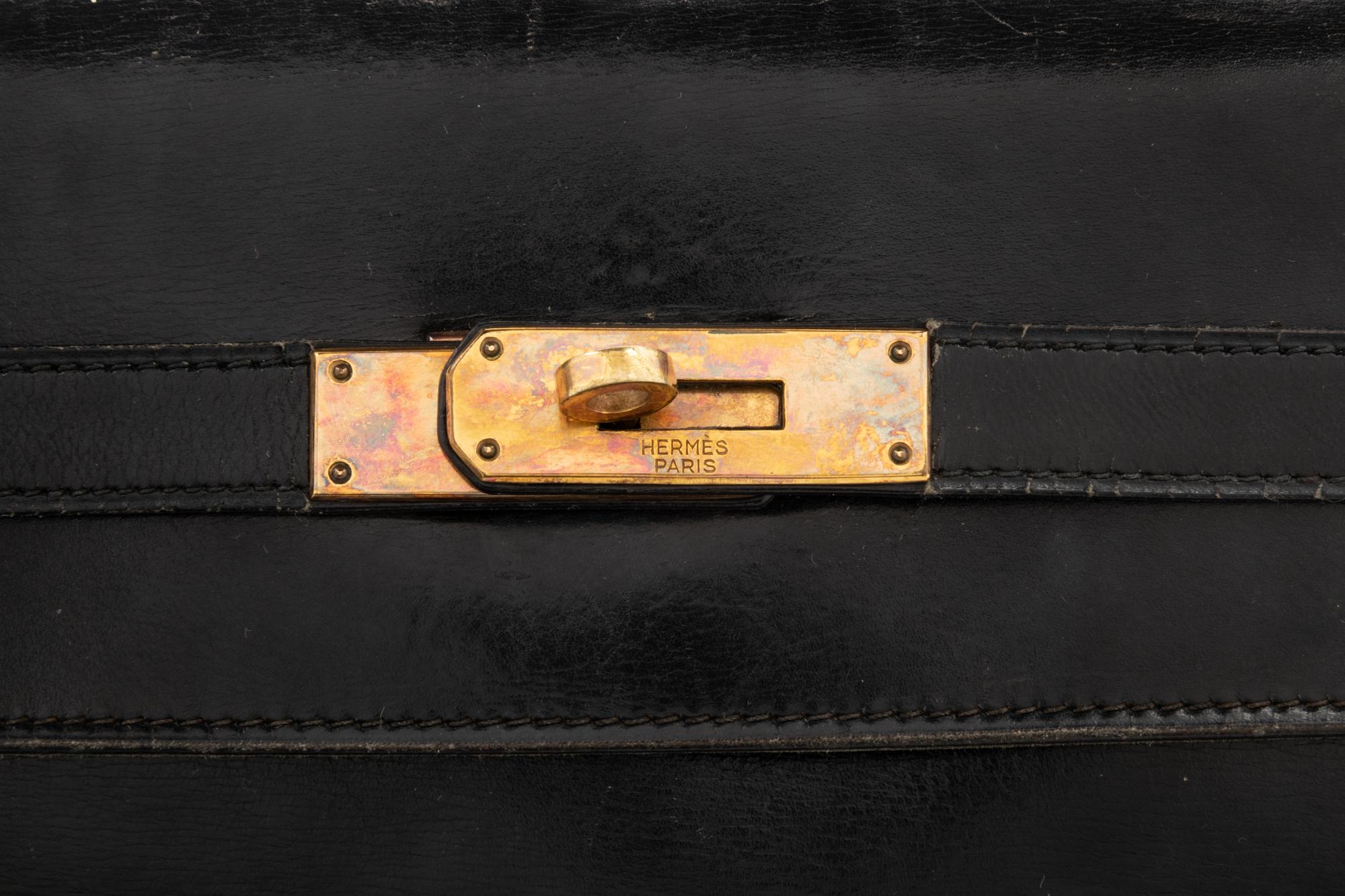 Hermès Black Leather Kelly Bag, 1970