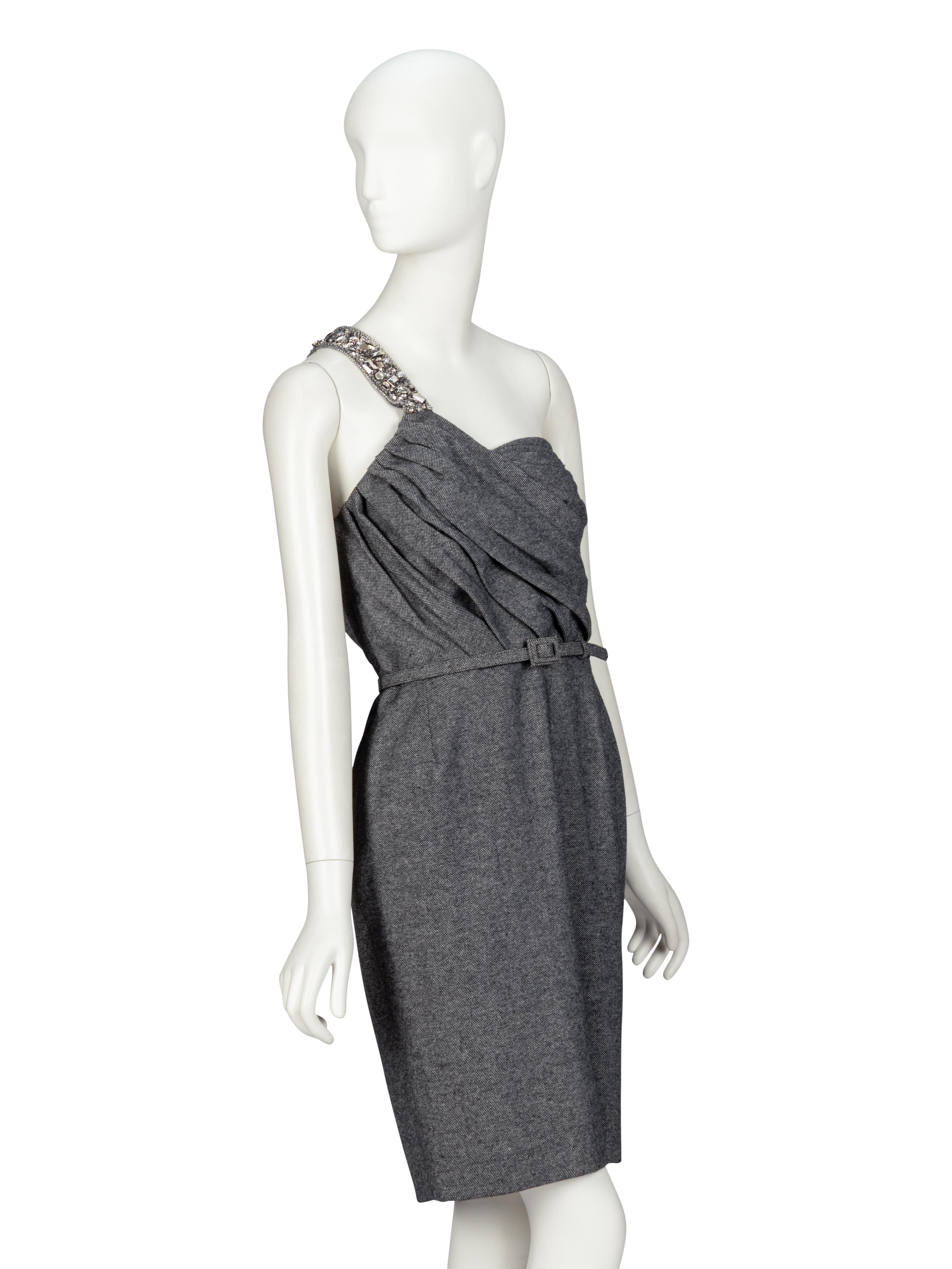 Christian Dior by John Galliano , Embellished Wool Tweed Dress