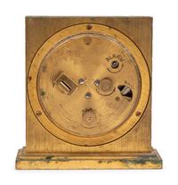 An Hermès Brass Desk Clock
