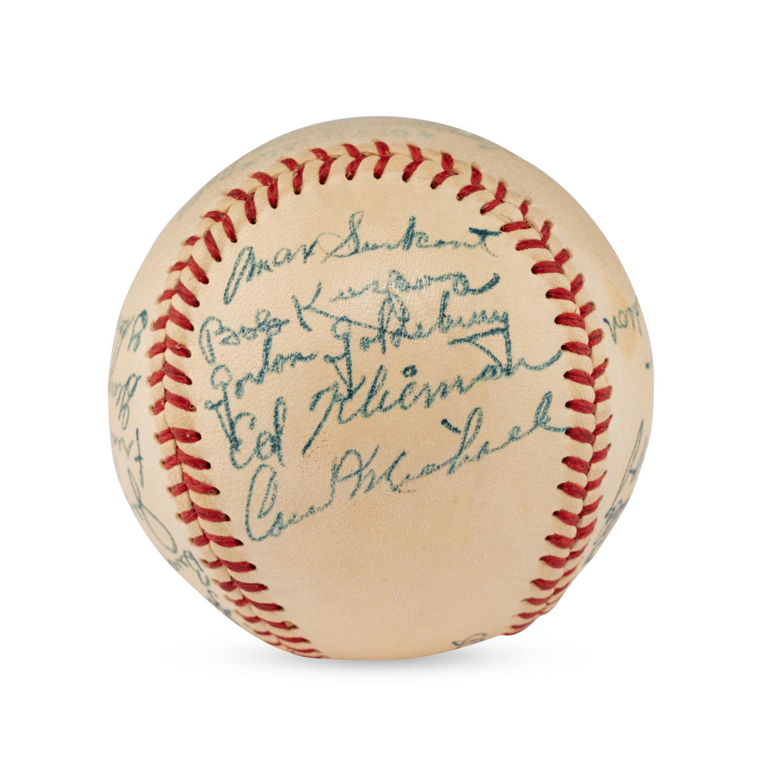 A 1949 Chicago White Sox Team Signed Autograph Baseball (JSA Auction Letter),