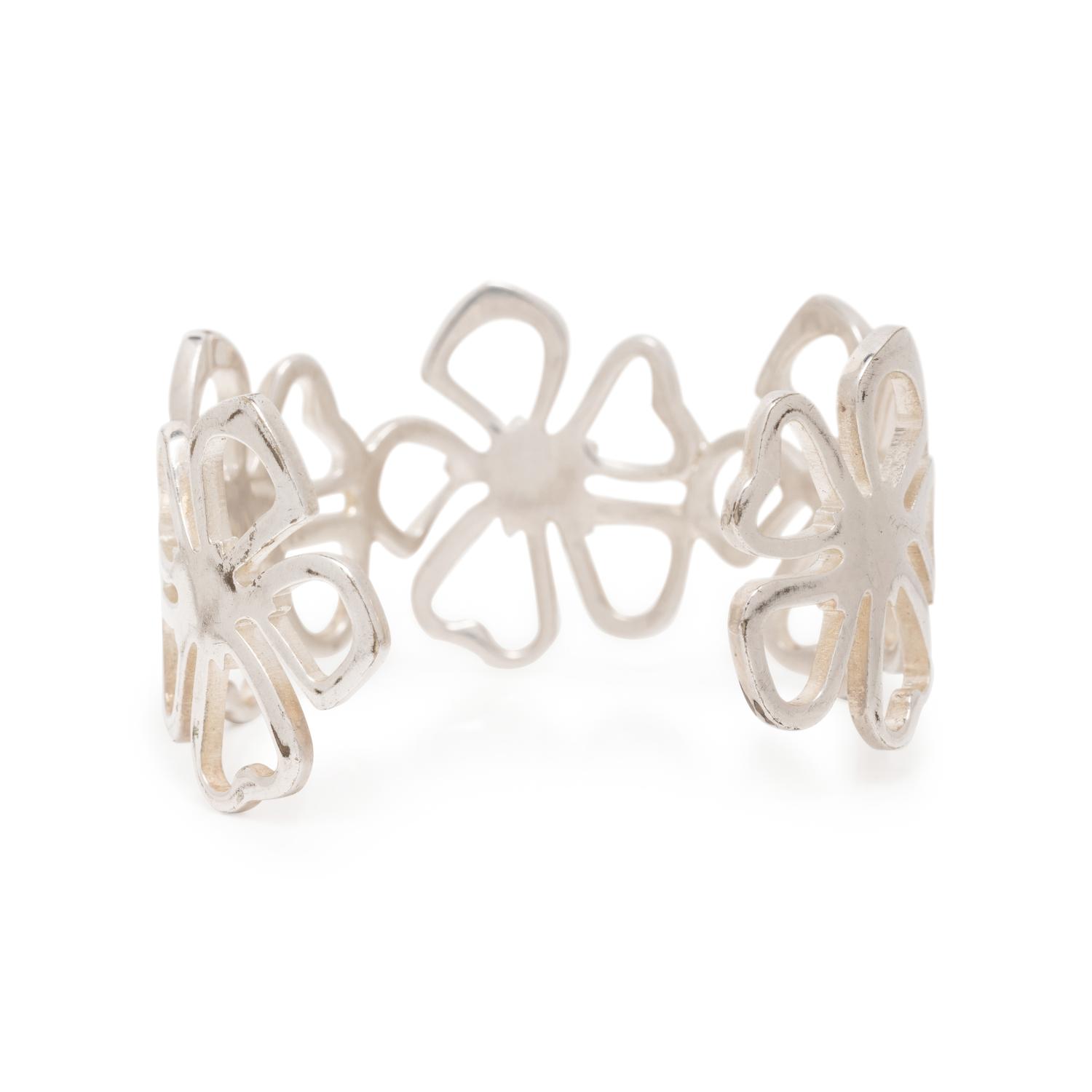 TIFFANY & CO., ELSA PERETTI, STERLING SILVER 'HIBISCUS' CUFF