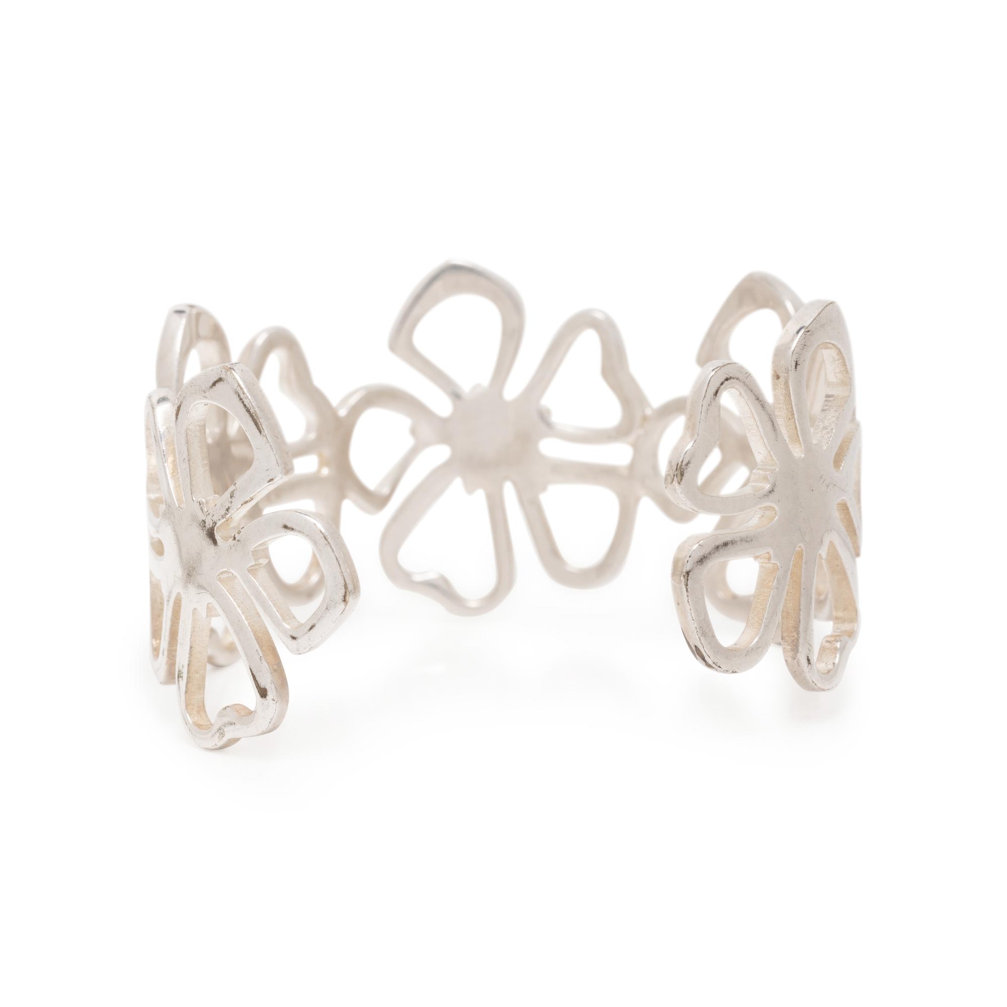TIFFANY & CO., ELSA PERETTI, STERLING SILVER 'HIBISCUS' CUFF