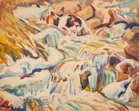Snow, Rocks and Stream - Manitou