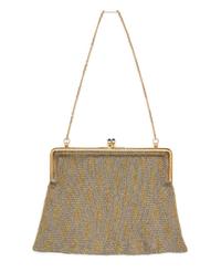 An 18 Karat Gold, Platinum and Sapphire Mesh Purse, 143.75 dwts.