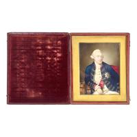 Sarah Biffin, Mrs. Wright (English, 1784-1850) Dated 1825 — A Portrait Miniature of King George III (1738-1820)