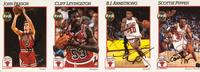 A Chicago Bulls Signed Uncut Sheet of 1992 NBA Hoops Basketball Cards Featuring Michael Jordan and Scottie Pippen (Beckett Authentication Services Letter),