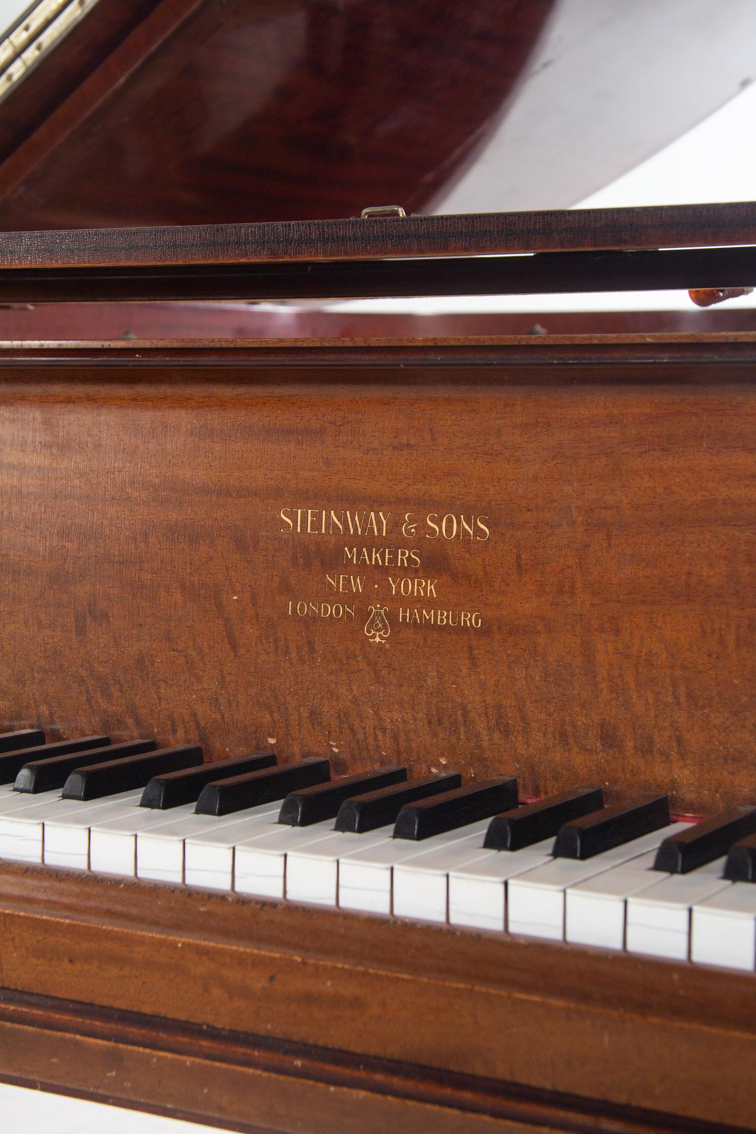 A Steinway & Sons Mahogany Grand Piano