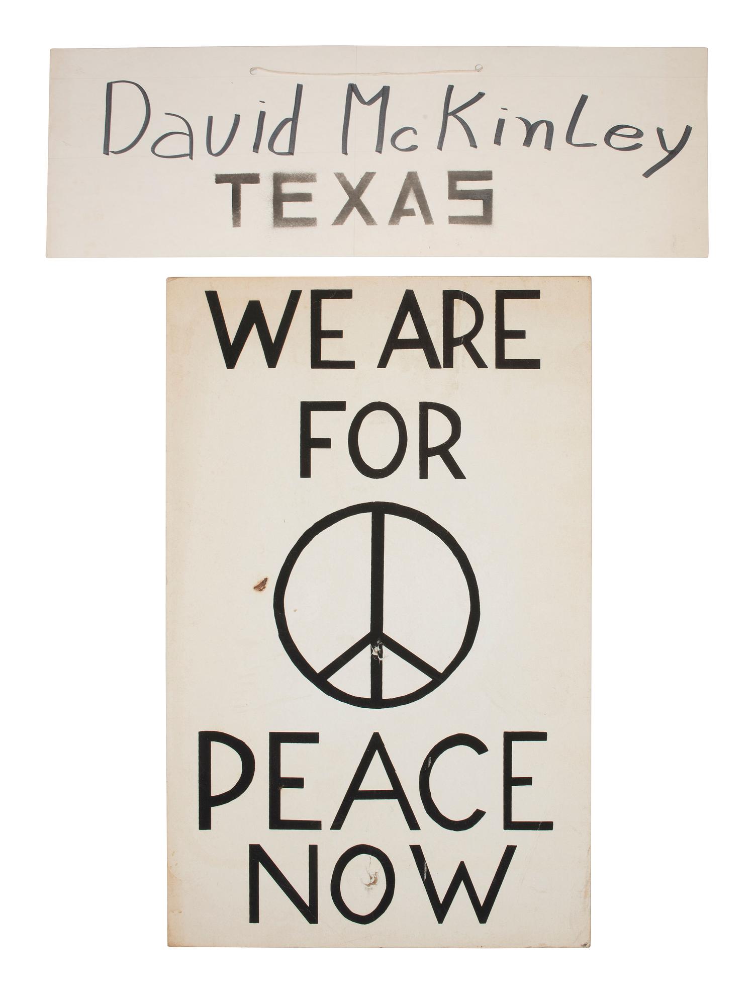 [POLITICS - VIETNAM]. A group of 4 posters and handmade signs protesting the draft. Ca late 1960s-1970s.