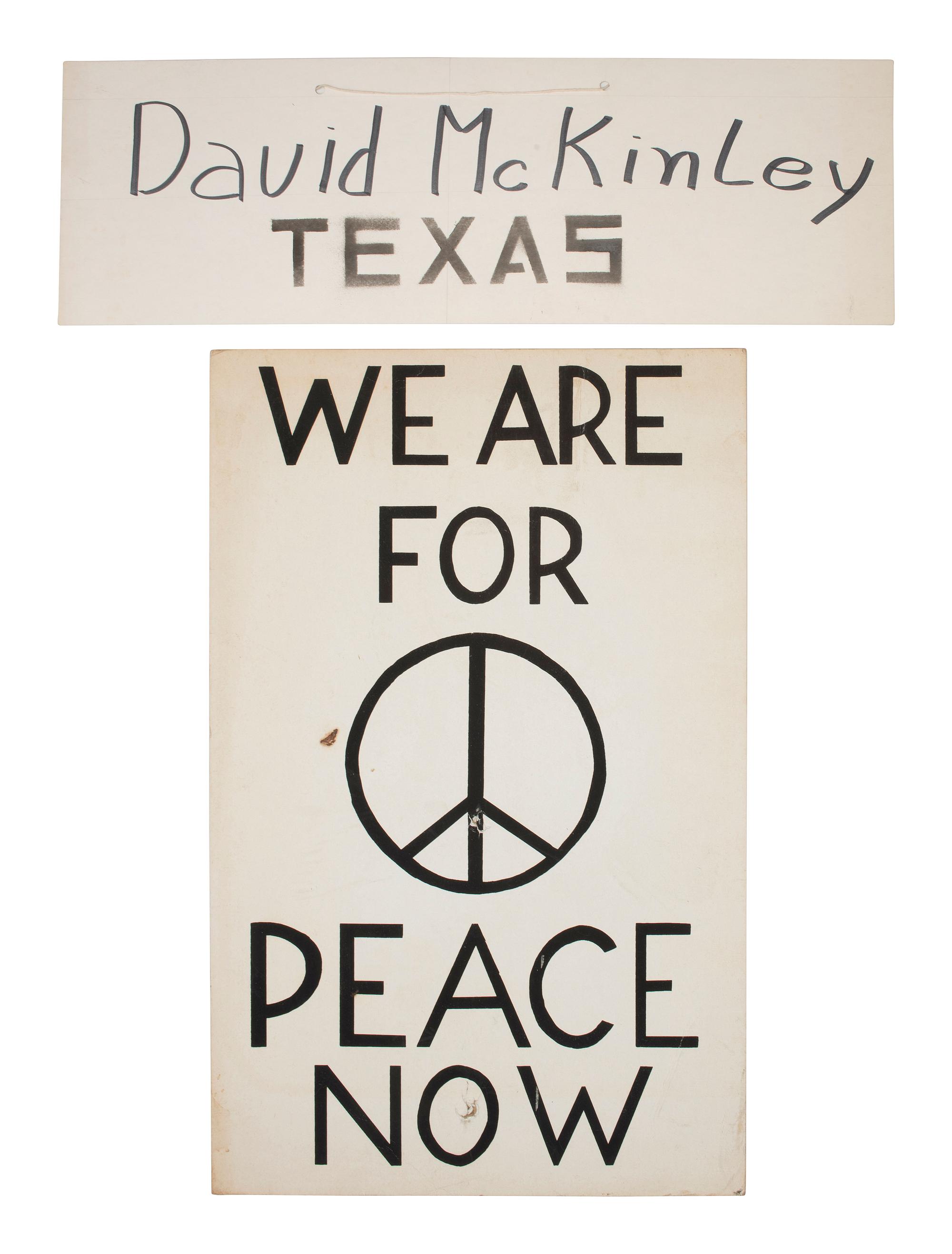 [POLITICS - VIETNAM]. A group of 4 posters and handmade signs protesting the draft. Ca late 1960s-1970s.