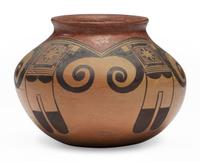 Pottery Jar, with Eagle Tail Pattern