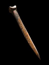 An Iatmul Carved Cassowary Bone Dagger