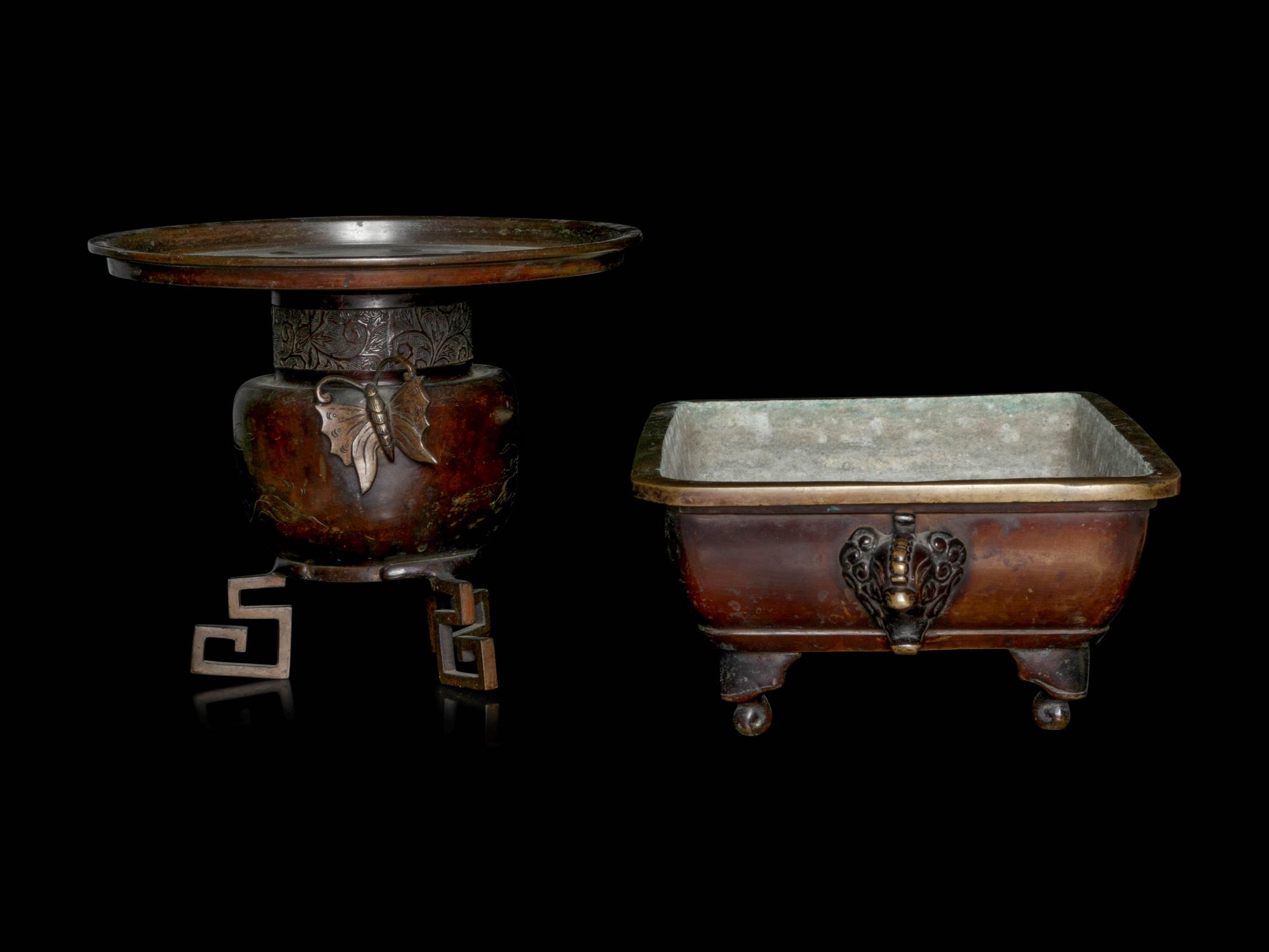 Two Japanese Bronze Articles