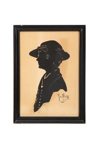 An Assemblage of Framed Paper Silhouettes Featuring 3 Beatrix Sherman Works