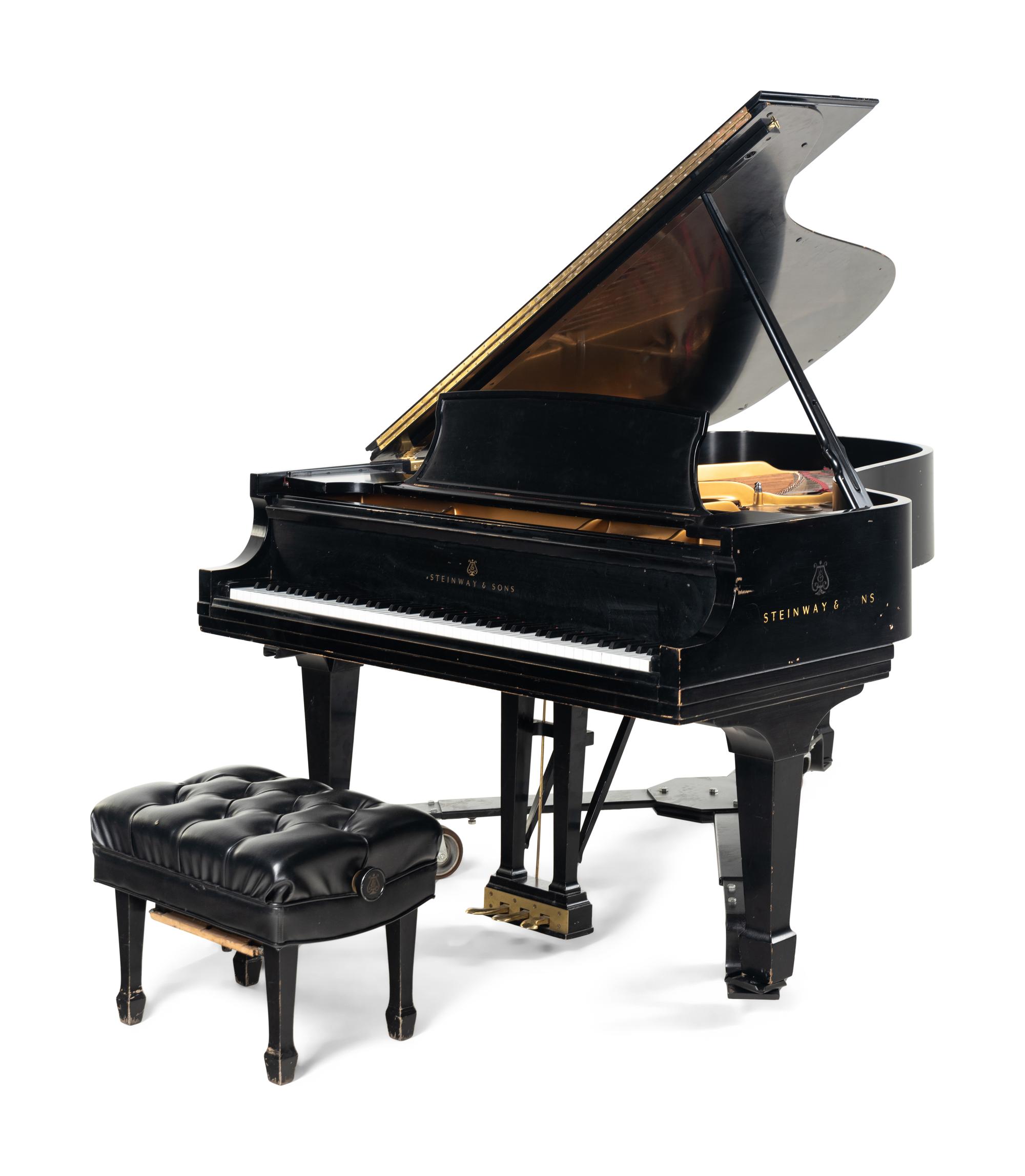A Steinway and Sons Ebonized Grand Piano
