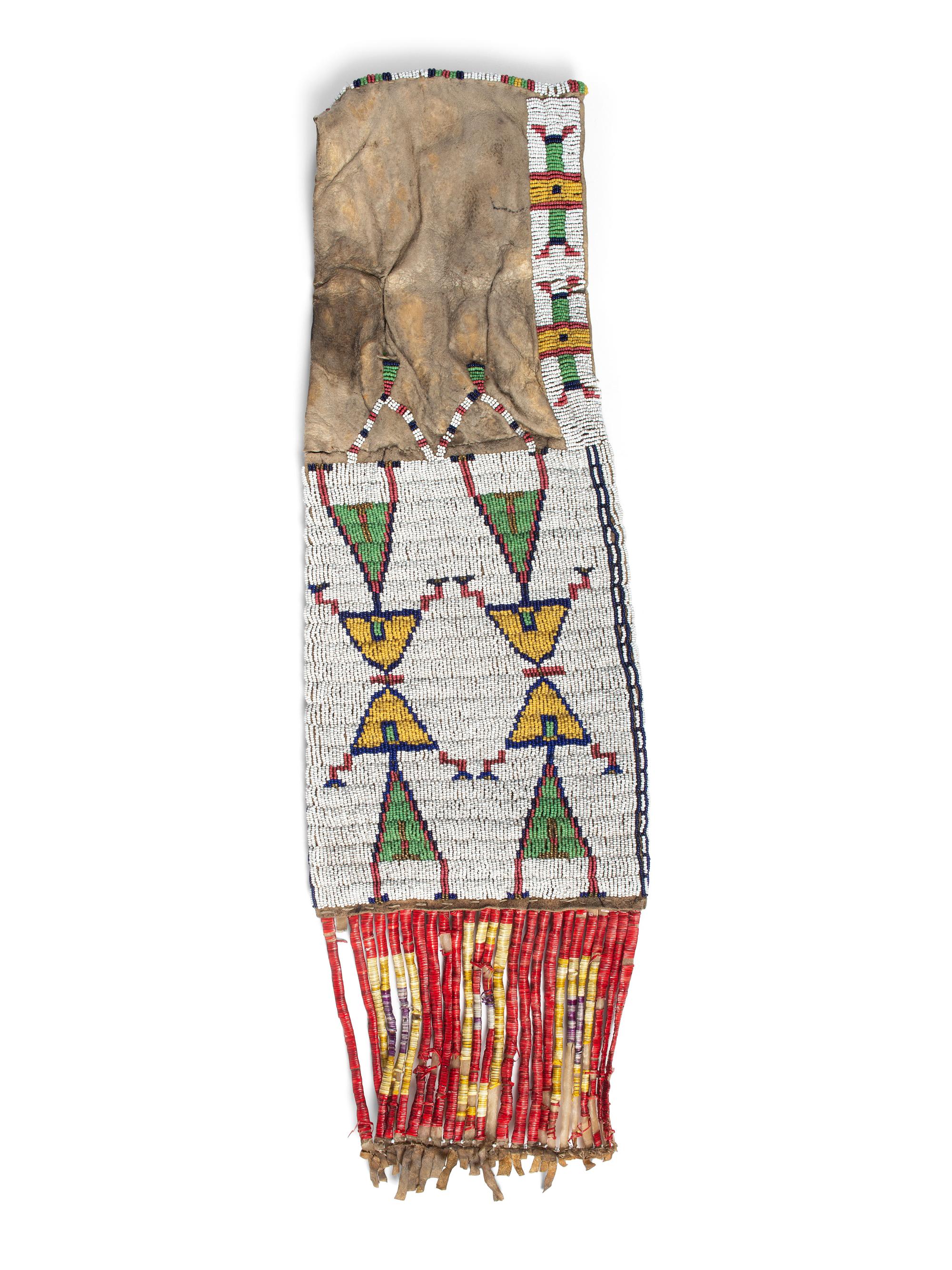 Sioux Beaded Hide Tobacco Bag