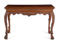 An Irish George III Style Carved Mahogany Console Table