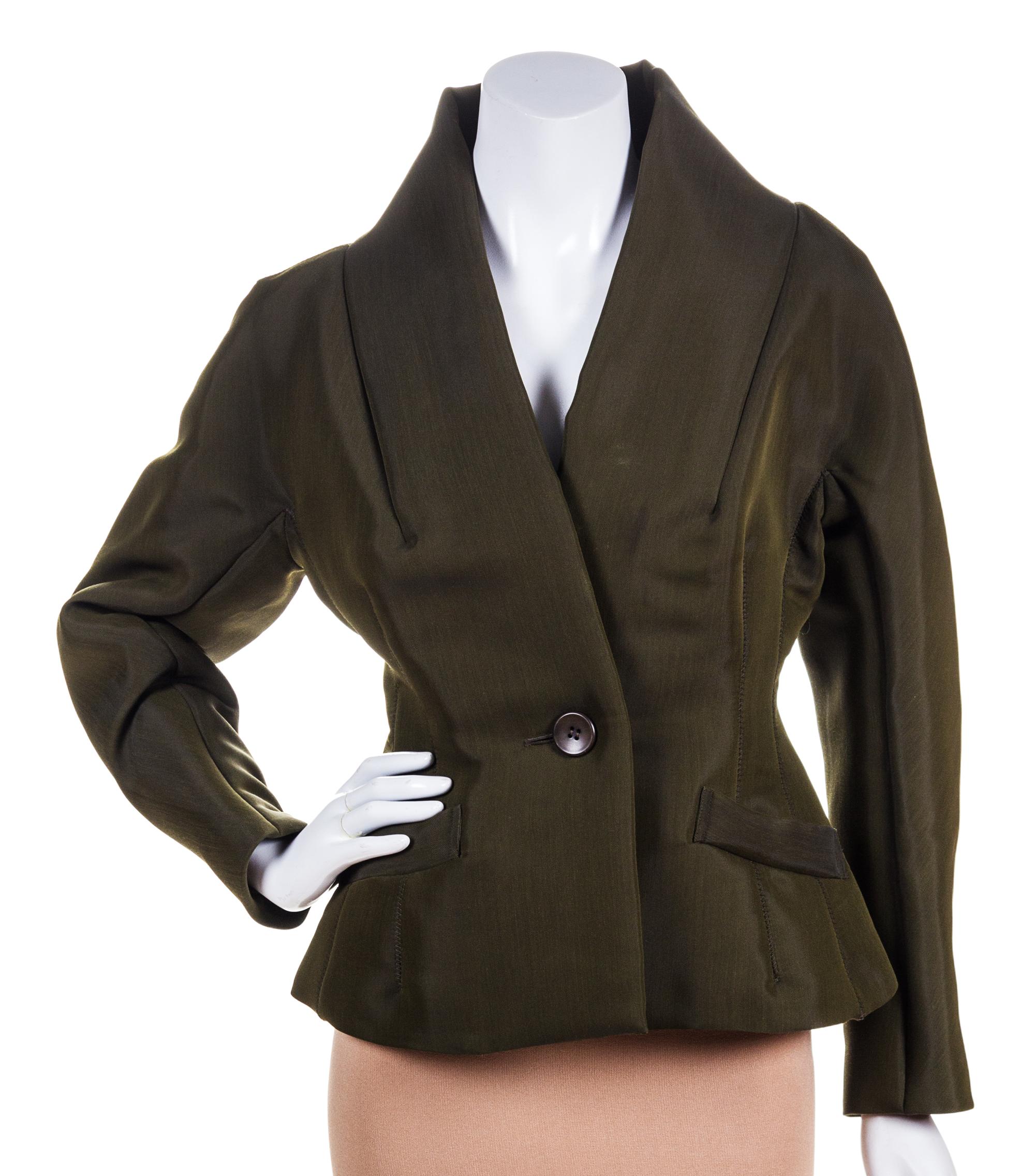 An Issey Miyake Loden Green Jacket, Size S.