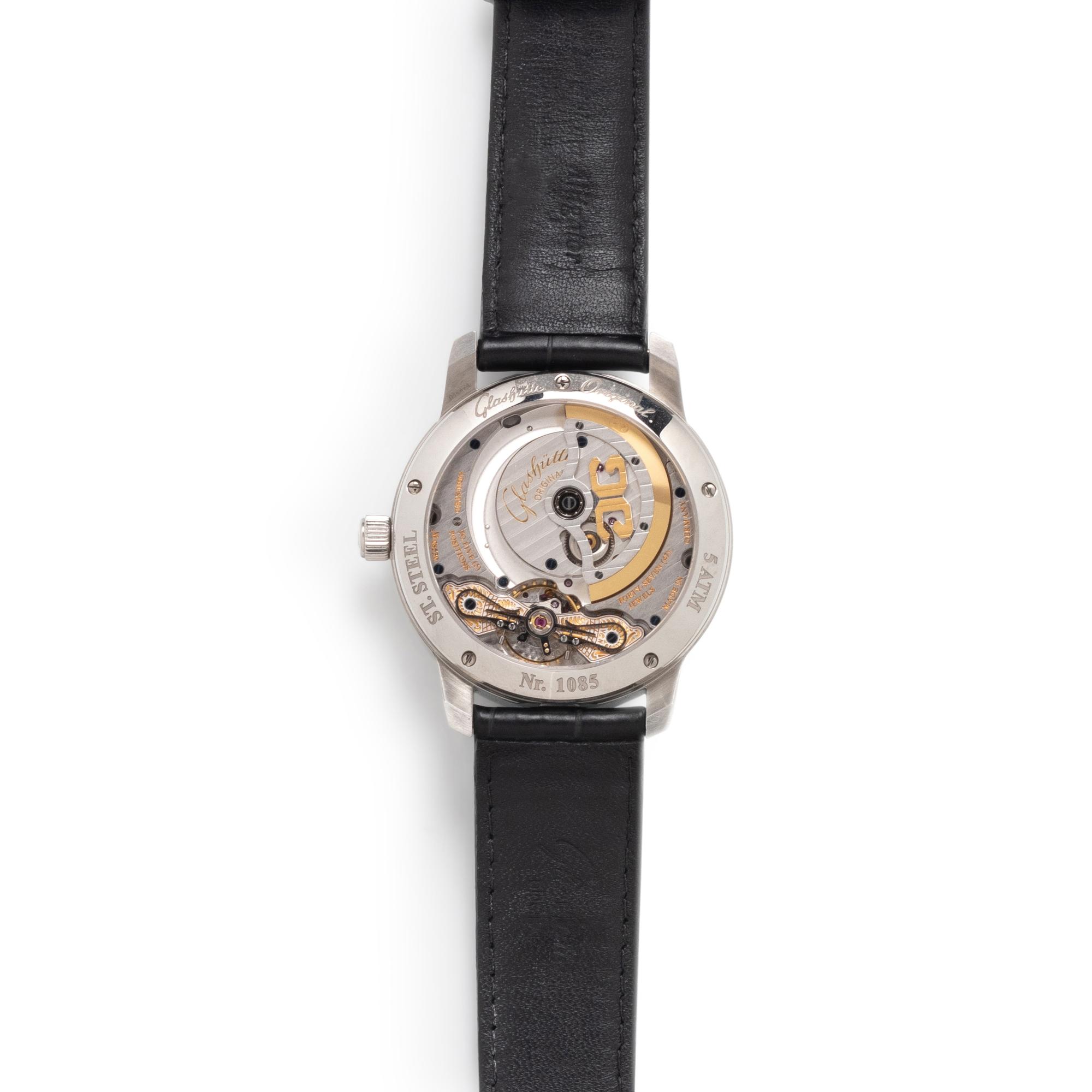 GLASHÜTTE ORIGINAL, STAINLESS STEEL 'PANOMATICLUNAR' WATCH