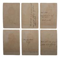 [NATIVE AMERICANS]. BARRY, J., photographer. A group of 6 cabinet cards of identified Ojibwe Indians. Thief River Falls, MN.