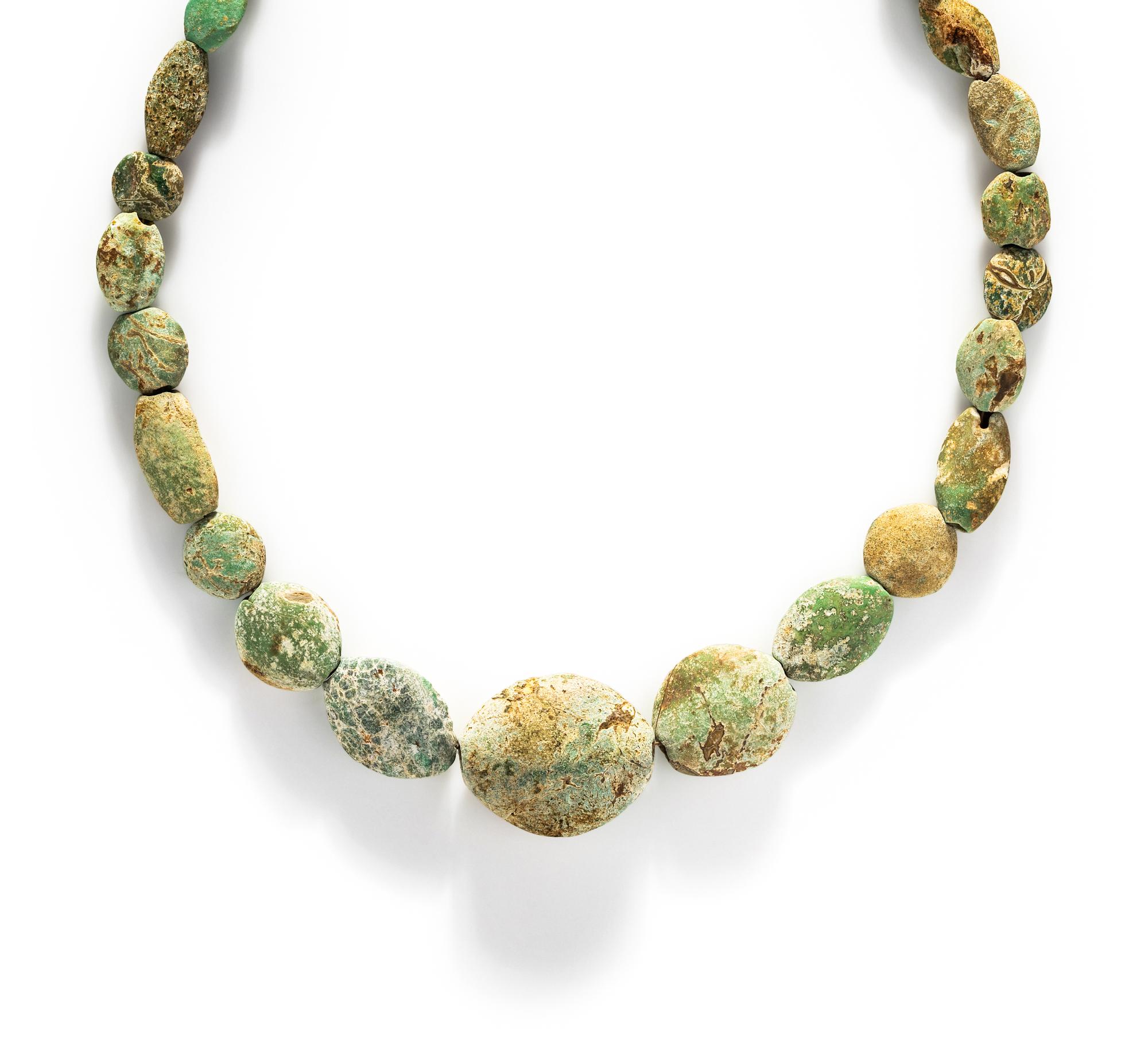 A Western Asiatic Turquoise Bead Necklace