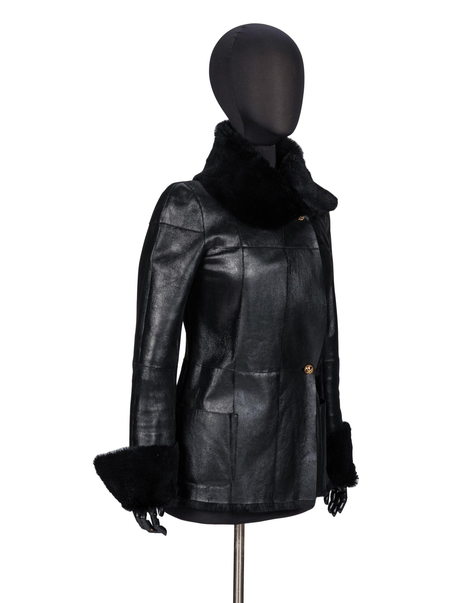 Chanel, Rabbit Fur & Leather Jacket
