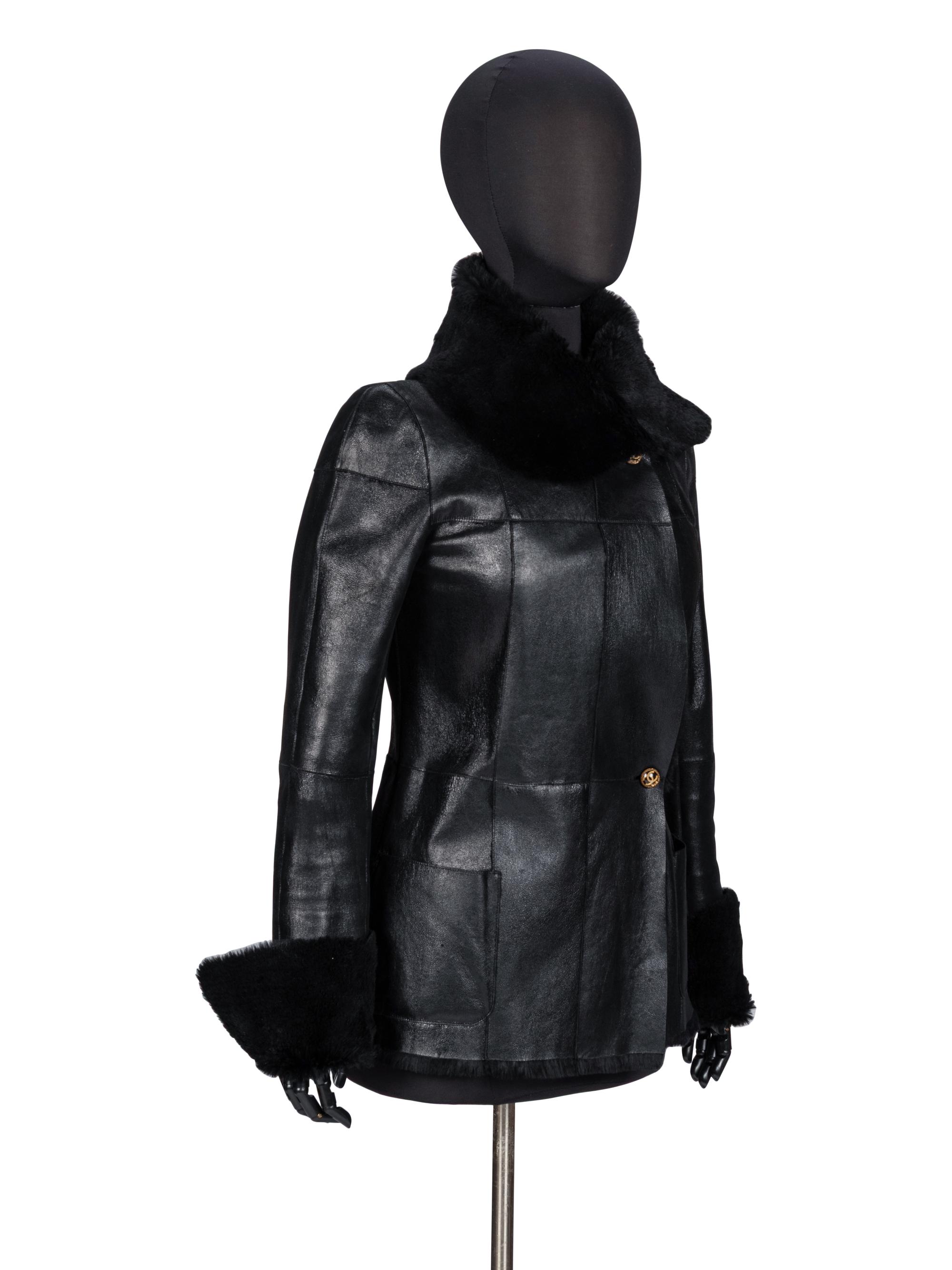 Chanel, Rabbit Fur & Leather Jacket