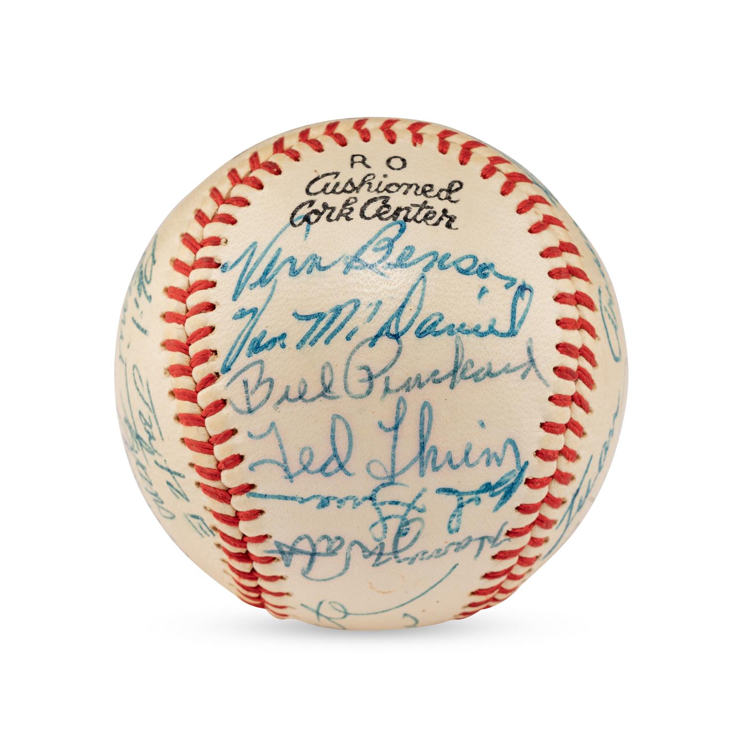 A 1958 Winston Salem Red Birds Team Signed Autograph Baseball