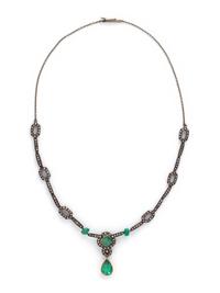 EMERALD AND DIAMOND NECKLACE