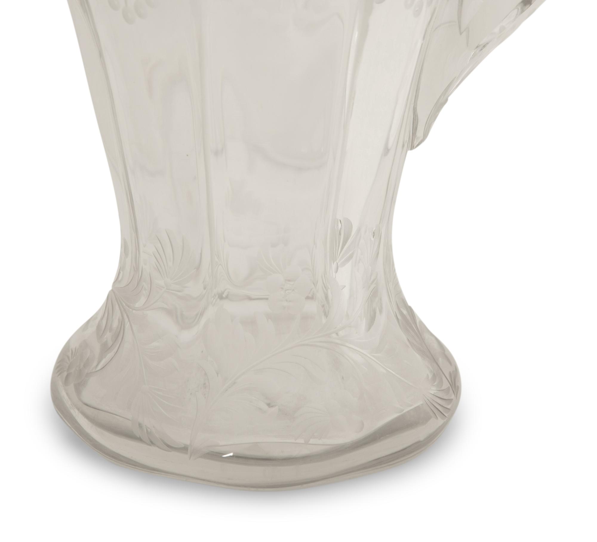 Two American Cut-Glass and Silver-Plate Pitchers