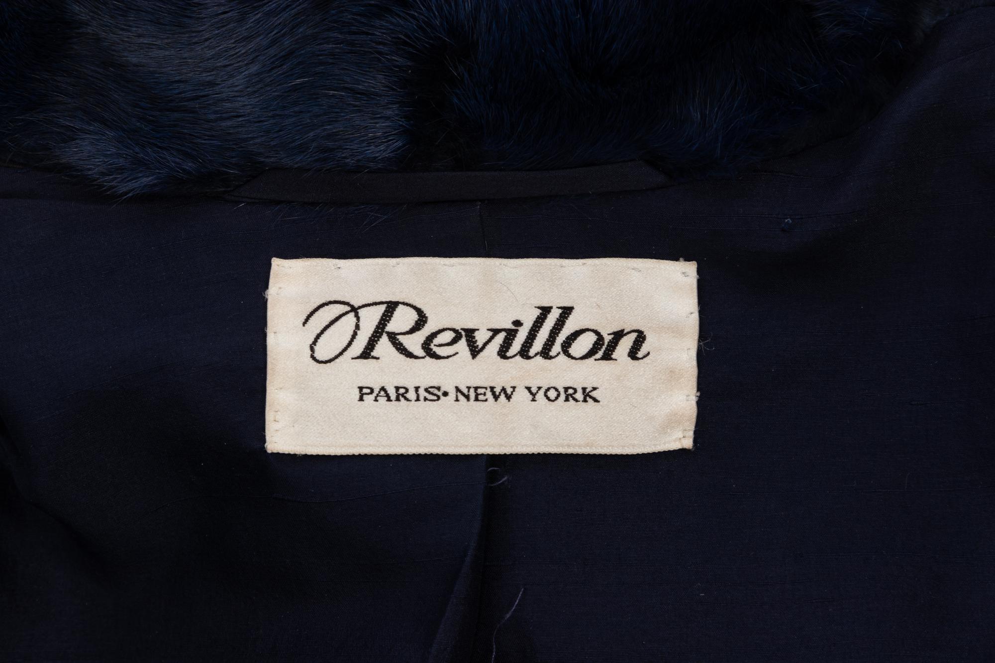 Revillon Blue Fur Coat, 1980-90s