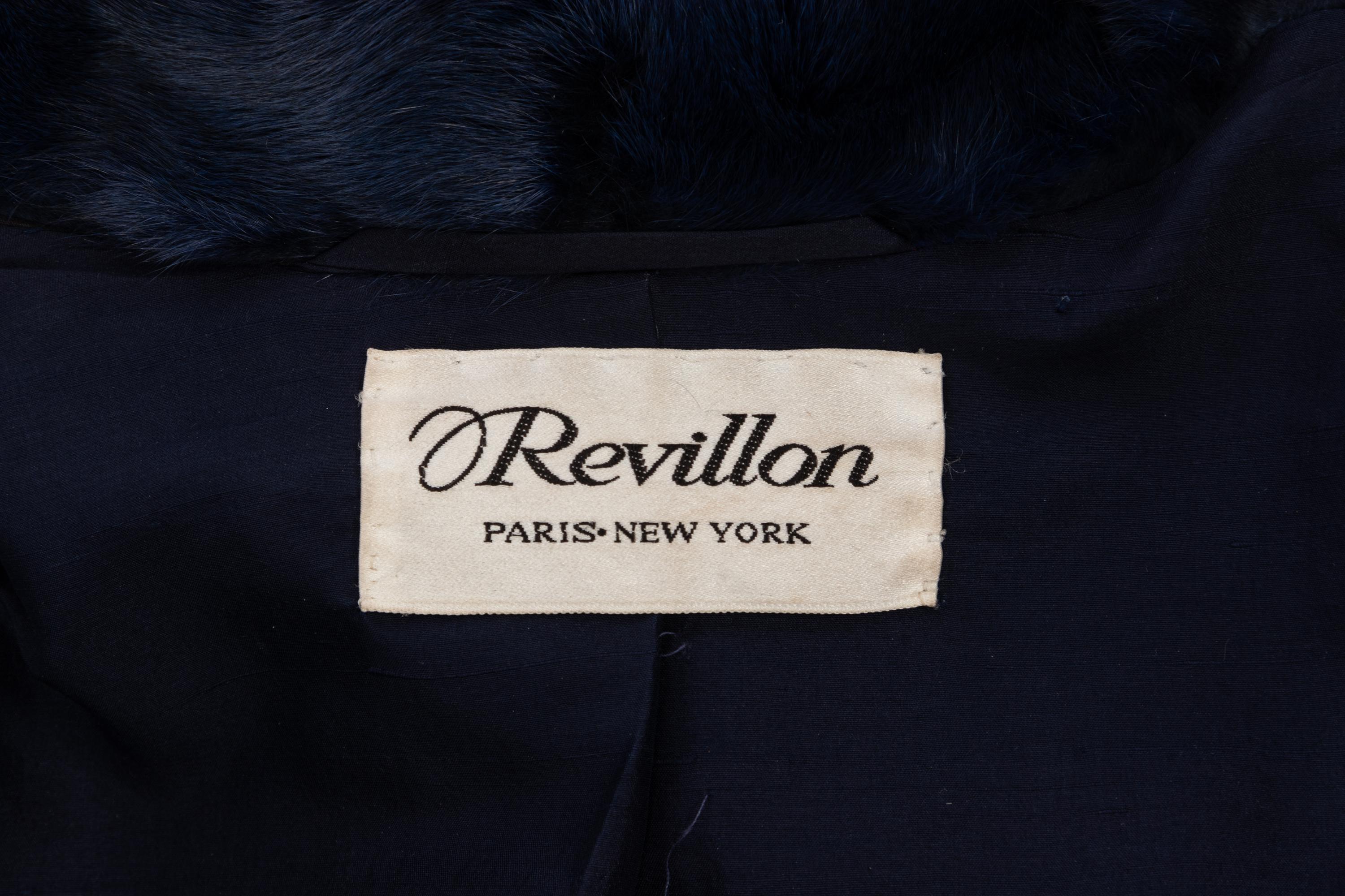 Revillon Blue Fur Coat, 1980-90s