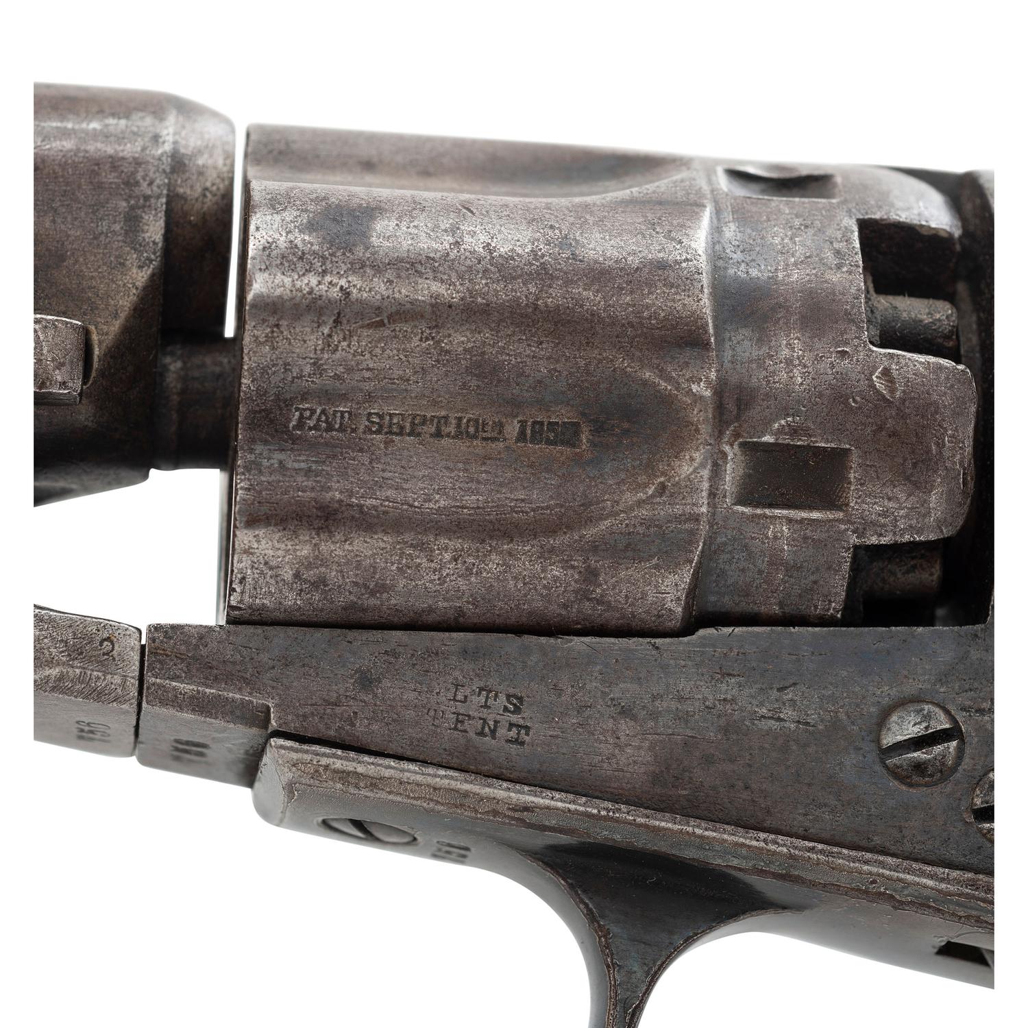 Gettysburg Used and Published Colt Model 1862 Police Revolver Inscribed to A.W. Tebbets by the Boston Printers