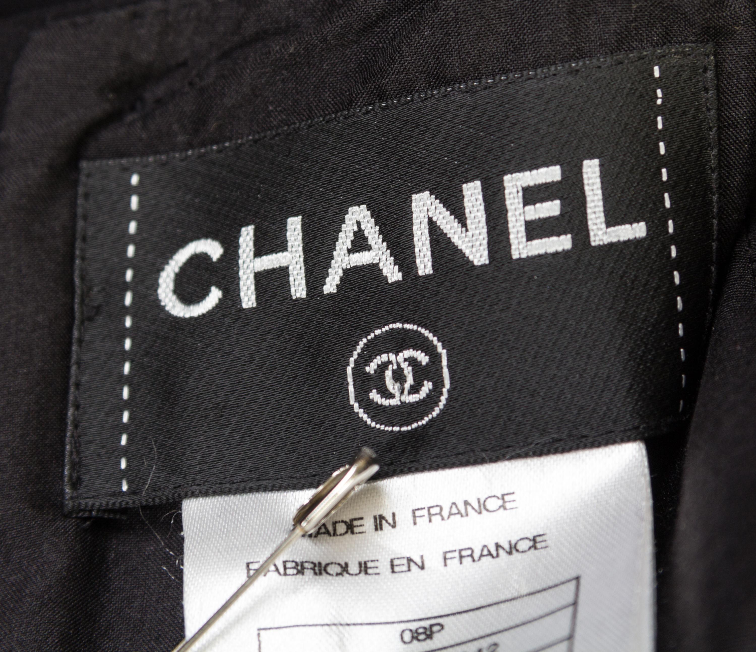 A Chanel Black Silk Dress, Size 40.
