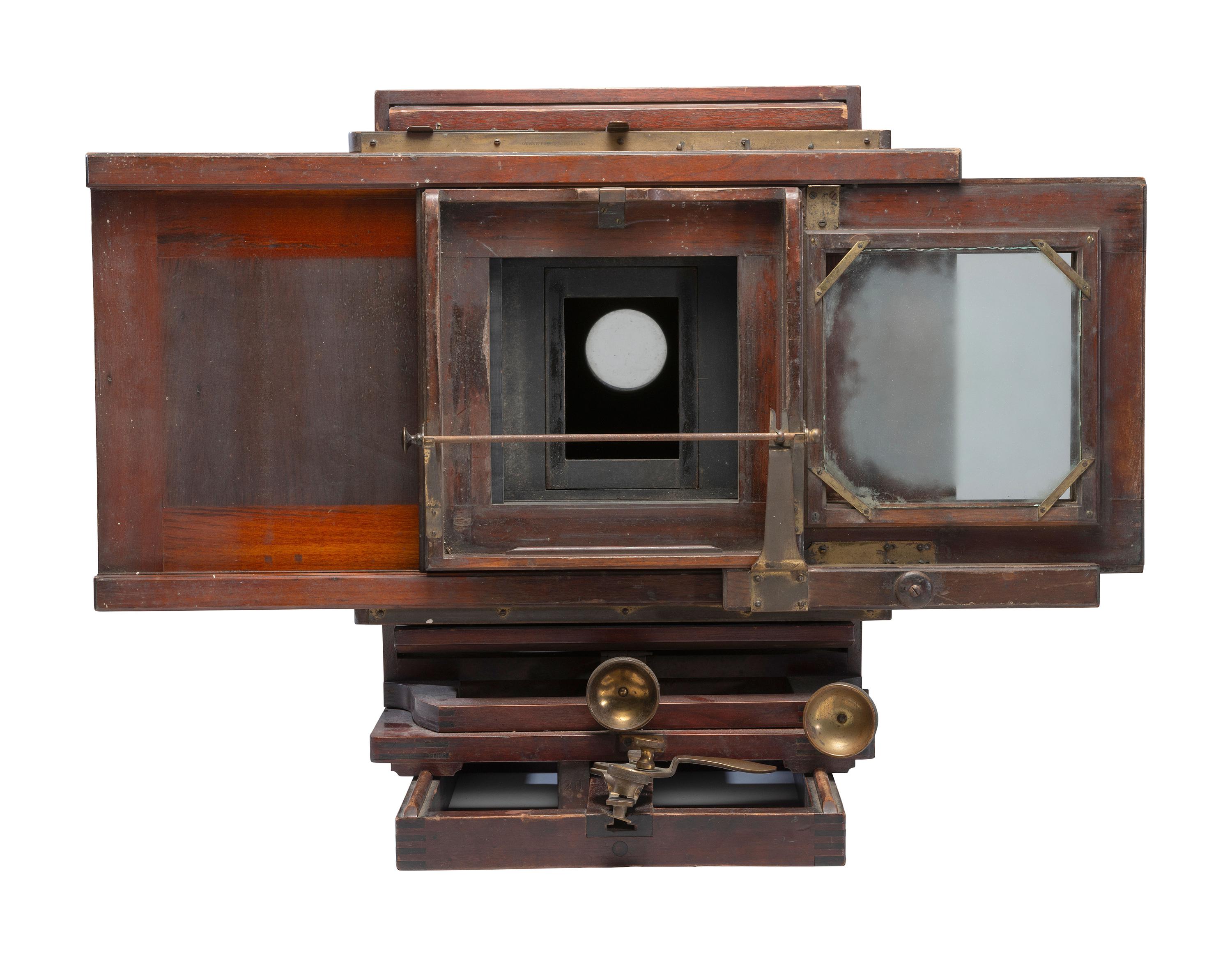 [CAMERAS]. Large format studio camera, possibly E. and H.T. Anthony.