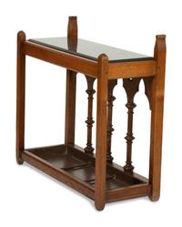 An English Gothic Revival Oak Umbrella/Stick Stand