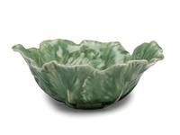 A Rookwood Pottery Celadon Glaze Cabbage Leaf Bowl
