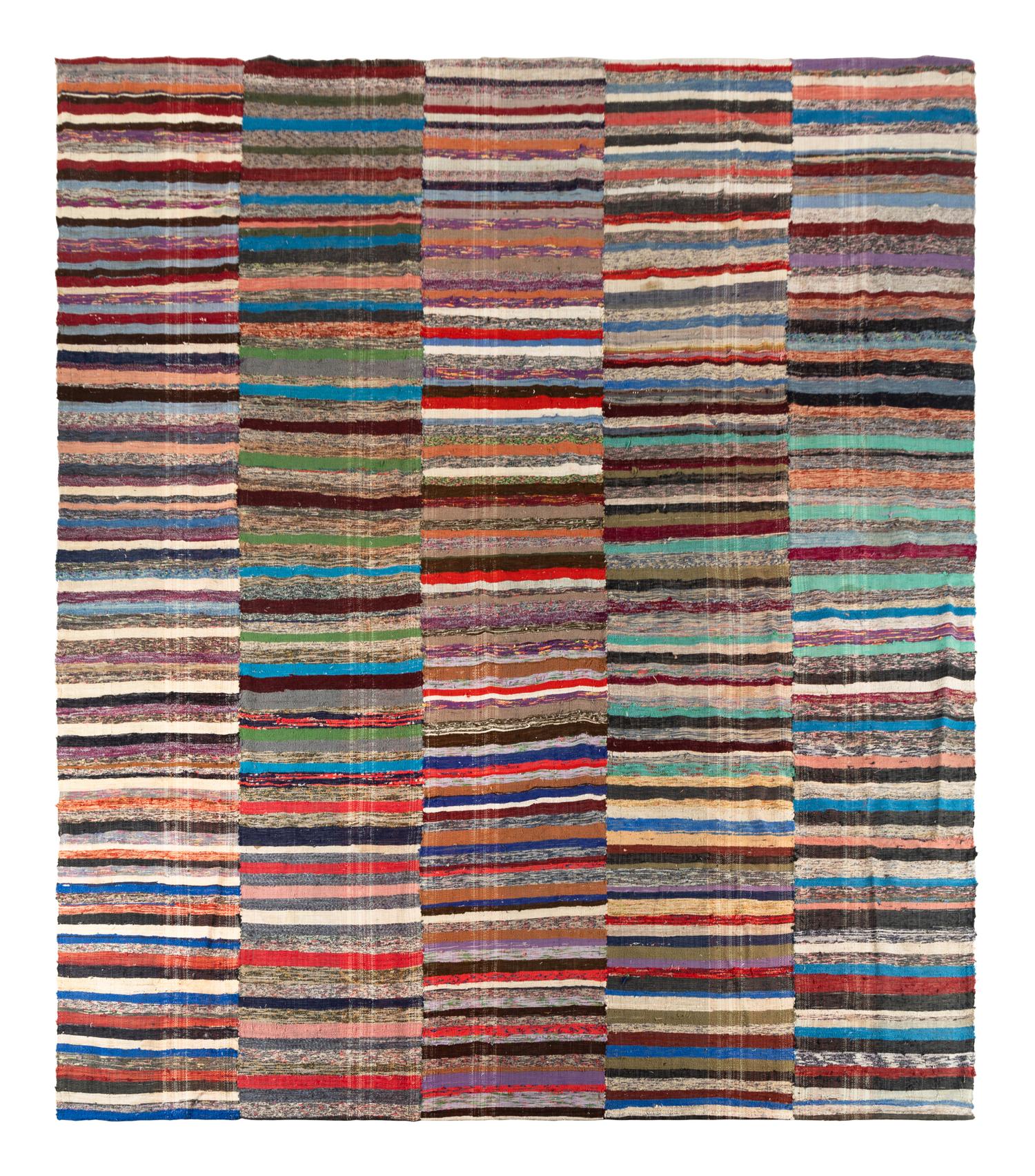 A Multicolor Flat Weave Rug