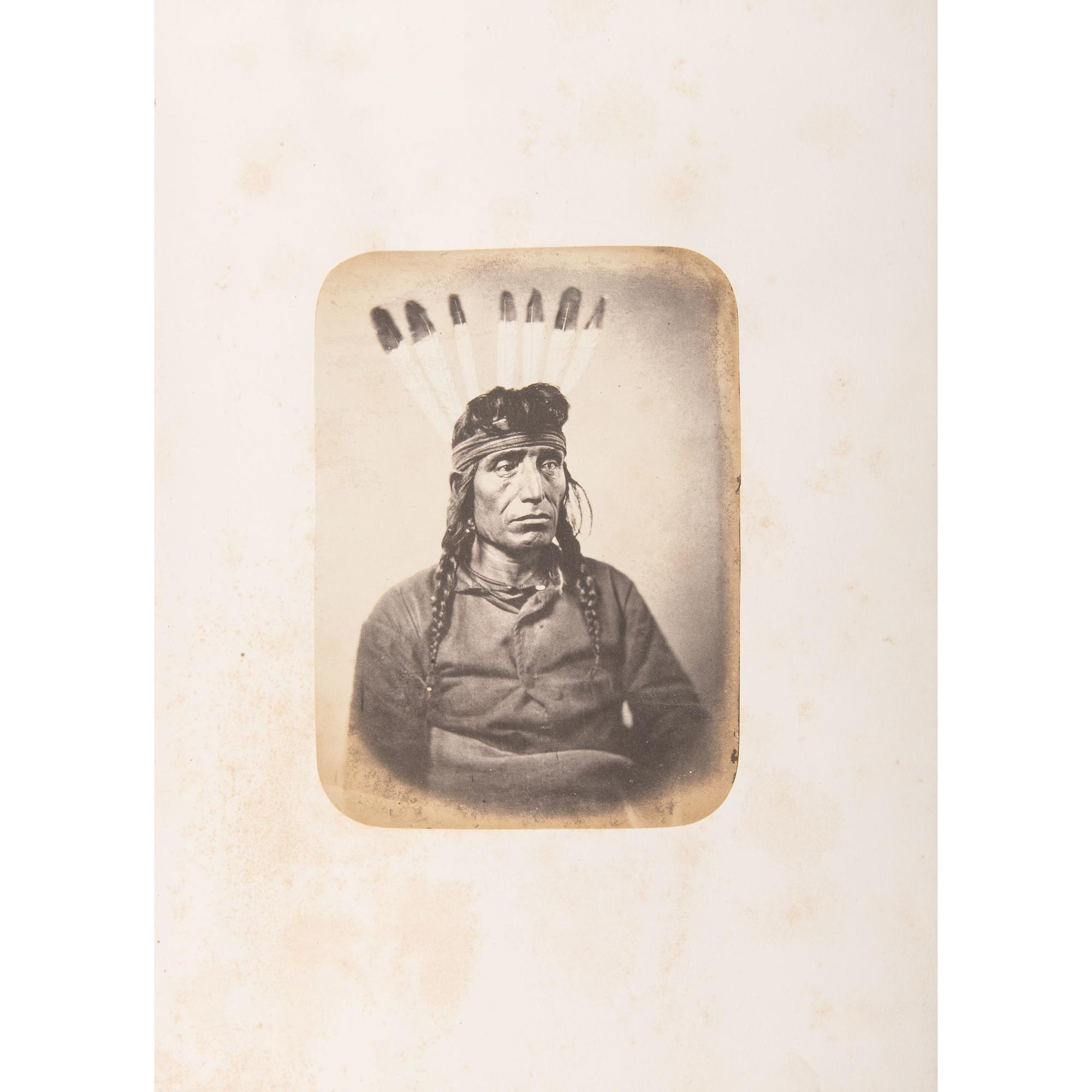Joel Whitney, Exceptional Album Containing Large Format Photographs of Sioux Involved in the 1862 Minnesota Uprising