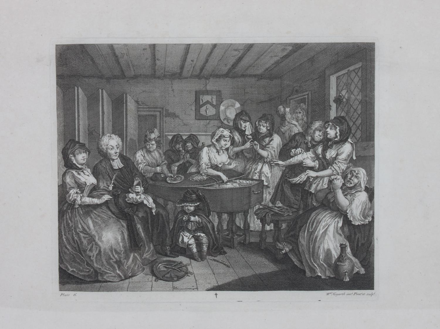 William Hogarth, (British, 1697-1764), A Harlot's Progress (plates 1-6)