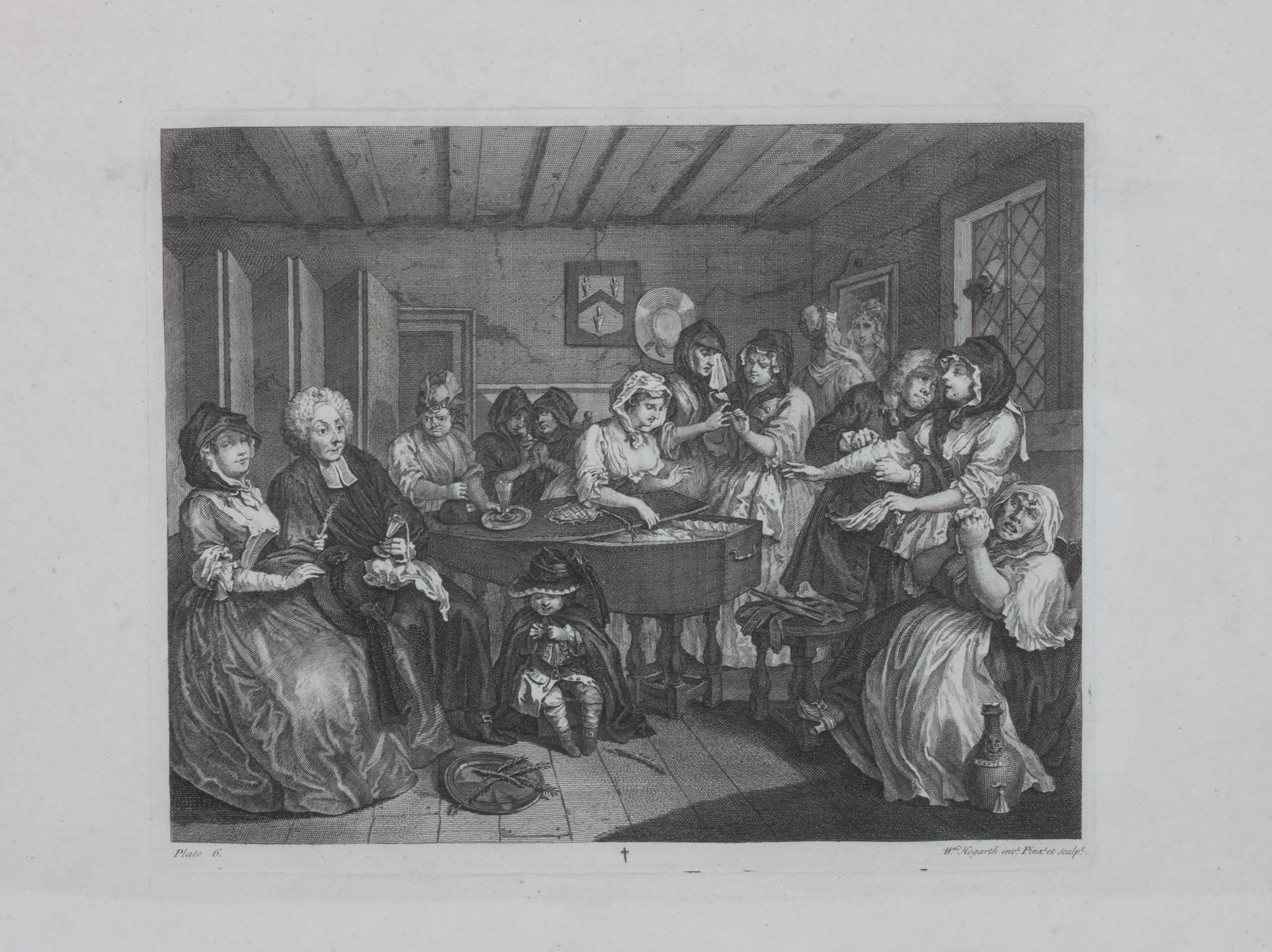 William Hogarth, (British, 1697-1764), A Harlot's Progress (plates 1-6)