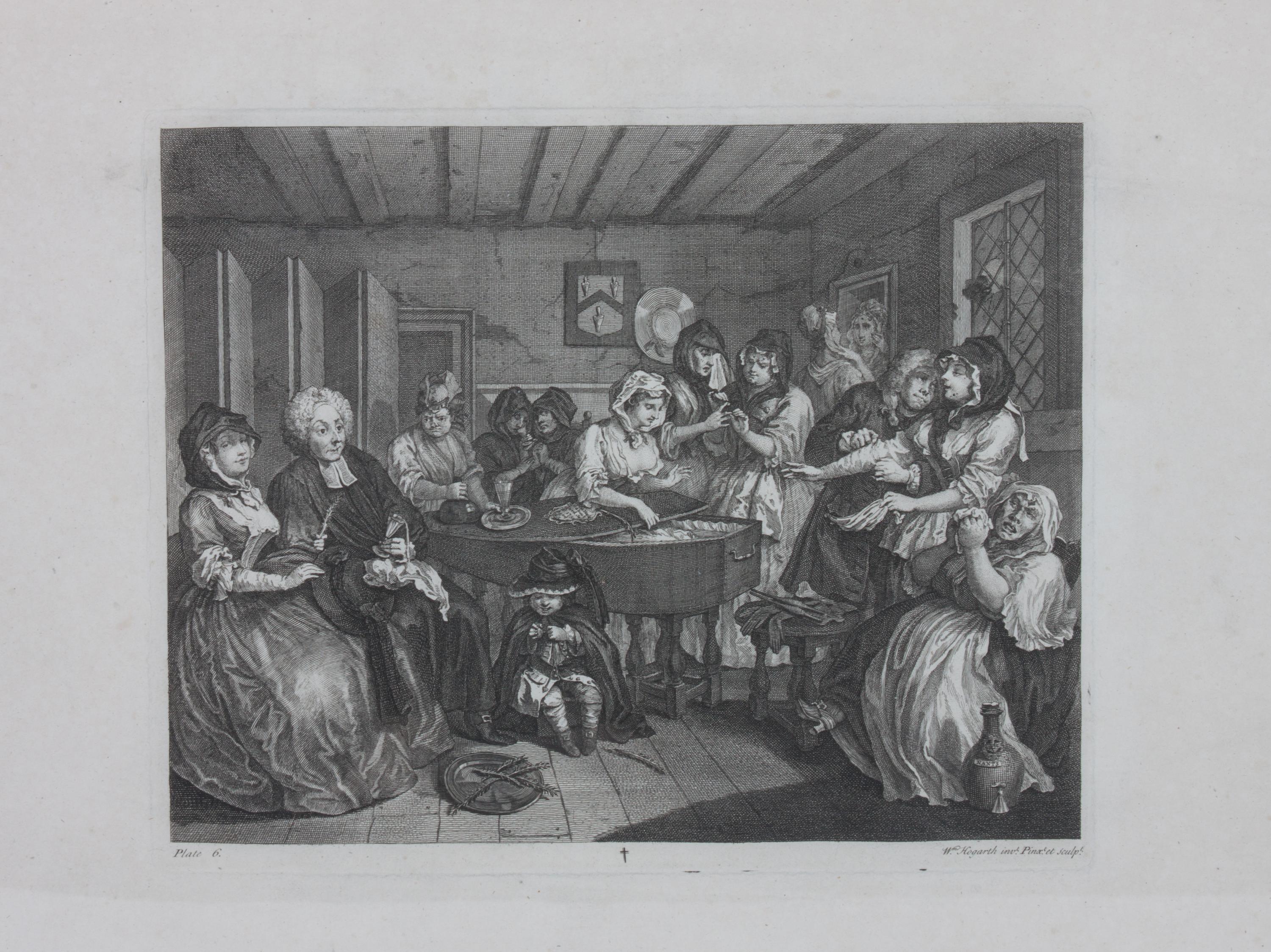 William Hogarth, (British, 1697-1764), A Harlot's Progress (plates 1-6)