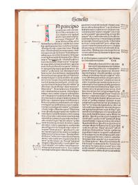 [BIBLE, in Latin]. Biblia . [Basel: Johann Amerbach or Freiburg: Kilian Fischer], 1491.
